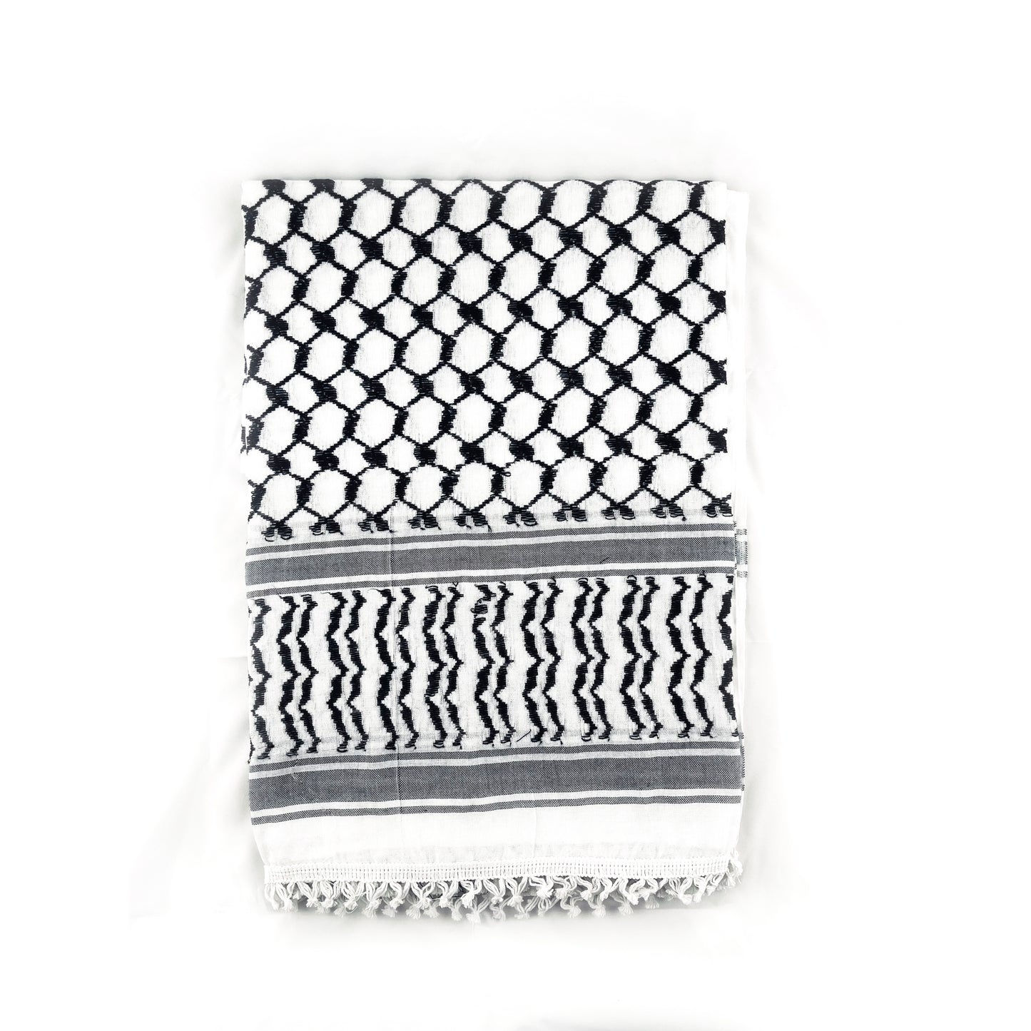 A Case of Al-Nabulsi's Black & White Kufiya - 12 Kufiyas/Case