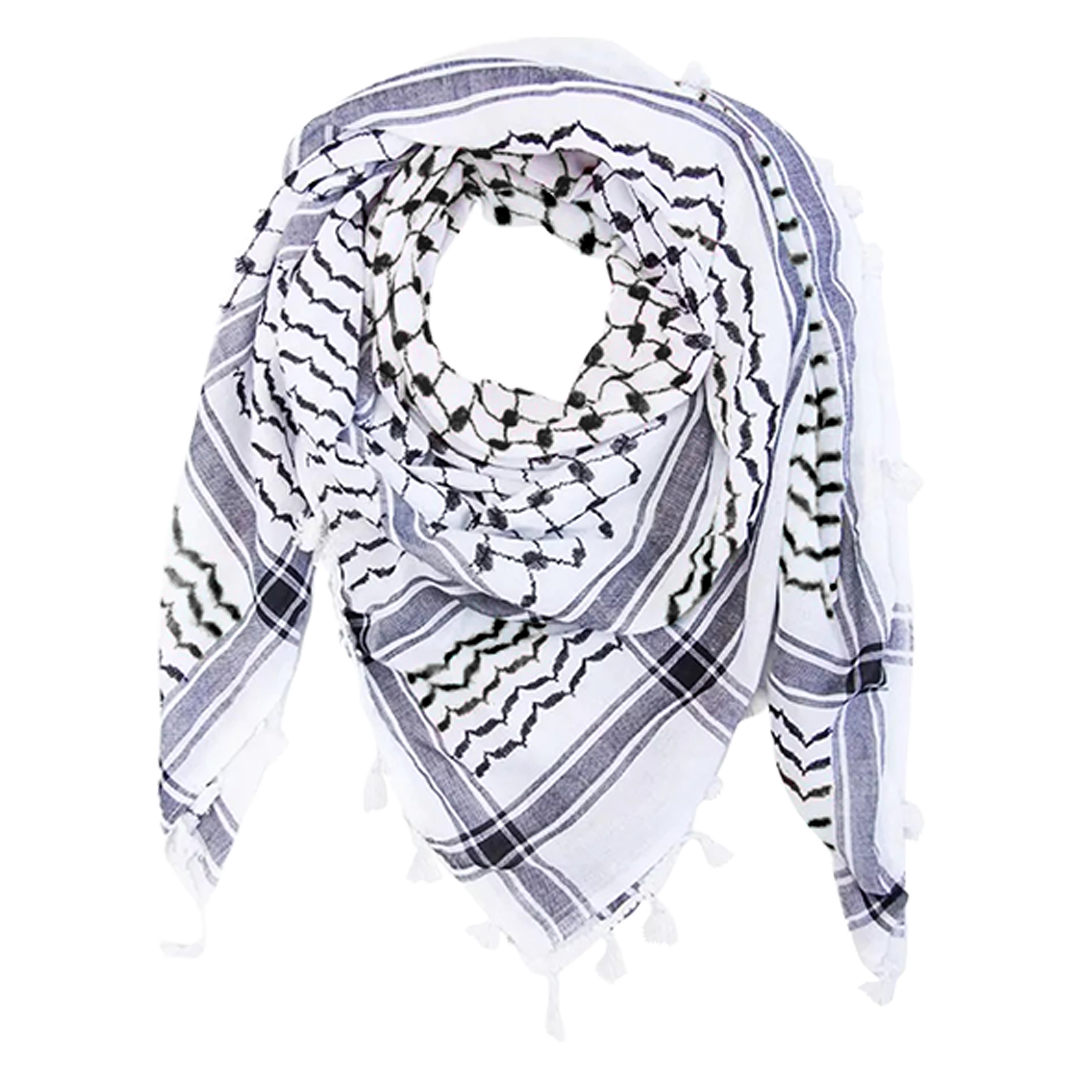 A Case of Al-Nabulsi's Black & White Kufiya - 12 Kufiyas/Case