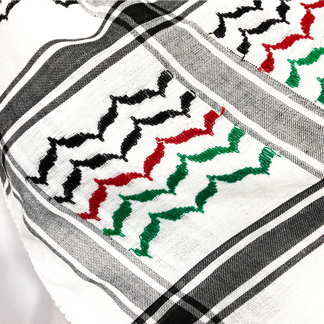 A Case of Al-Nabulsi's Palestinian Flag Kufiya - 12 Kufiyas/Case