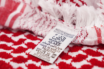 A Case of Al-Nabulsi's Red & White Kufiya - 12 Kufiyas/Case